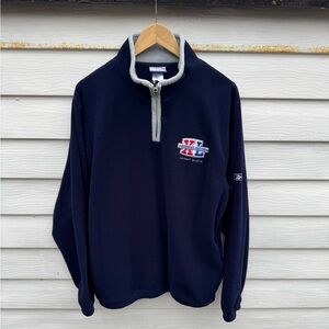 Vintage Superbowl Detroit Sweater / Quarter Zip Pullover / Y2K / Medium